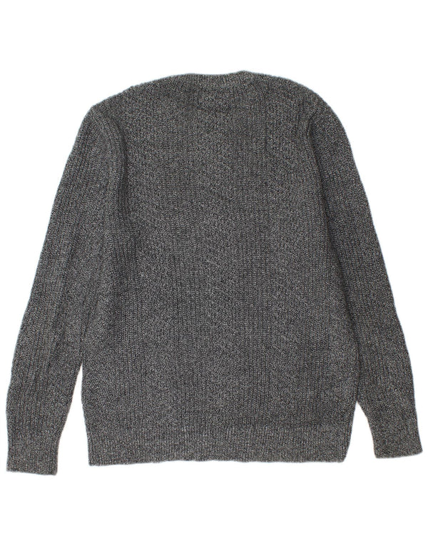BONOBOS Mens Crew Neck Jumper Sweater Medium Grey Flecked Cotton