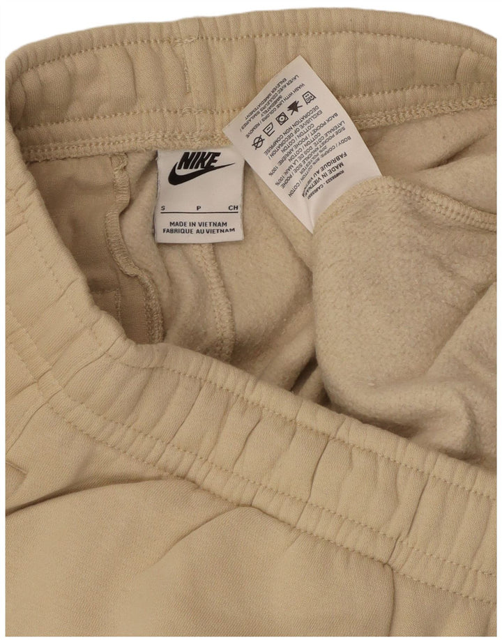 NIKE Mens Tracksuit Trousers Joggers Small  Beige Cotton