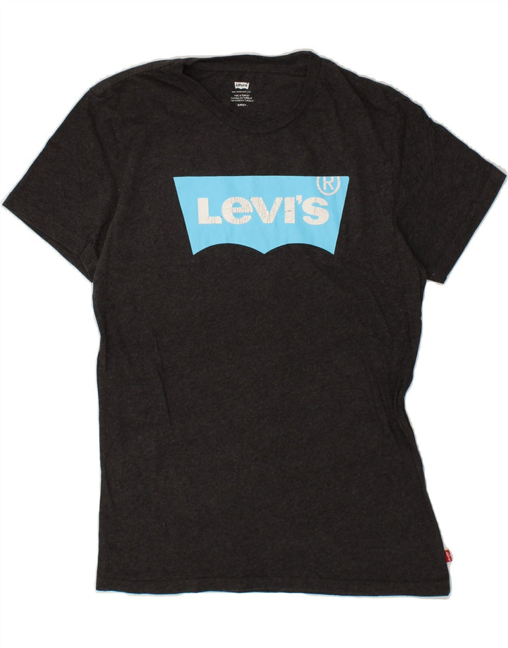 LEVI'S Mens Graphic T-Shirt Top Small Black Cotton Vintage Levi's and Second-Hand Levi's from Messina Hembry 