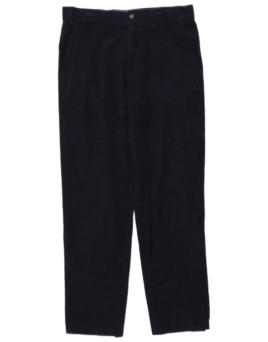 MARKS & SPENCER Mens Regular Corduroy Trousers W34 L33 Navy Blue Cotton