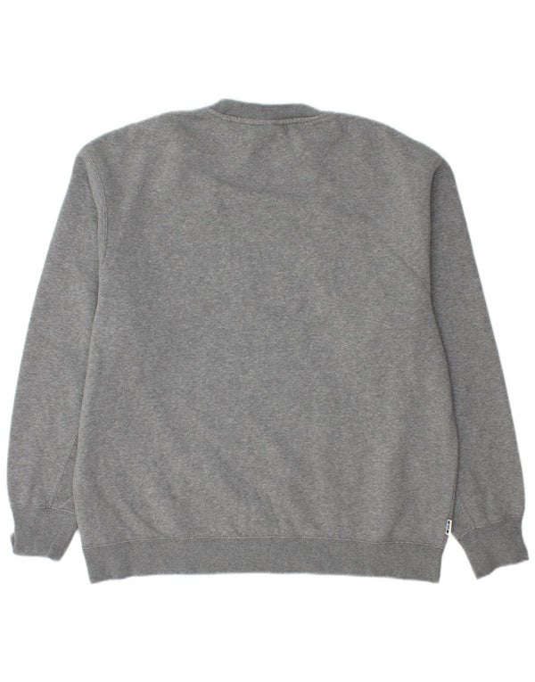 Nike Mens Graphic Loose Fit Sweatshirt Jumper Small Grey Flecked Cotton