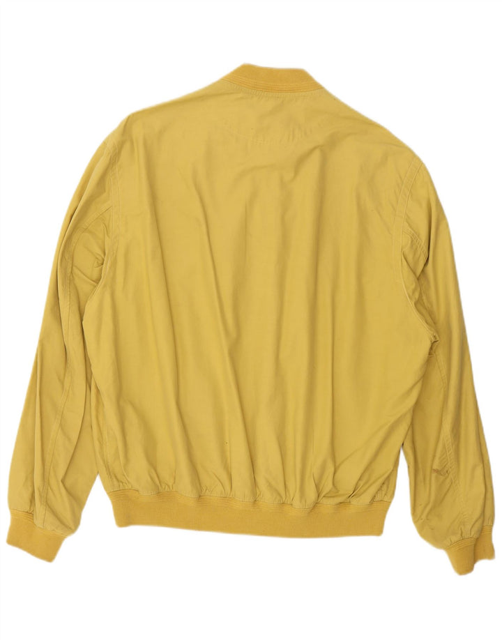 RODRIGO Mens Bomber Jacket IT 50 Large Yellow Cotton
