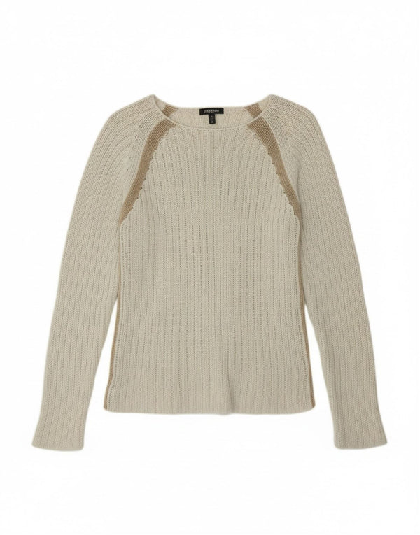 Killer Loop Womens Boat Neck Jumper Sweater UK 10 Small White Striped