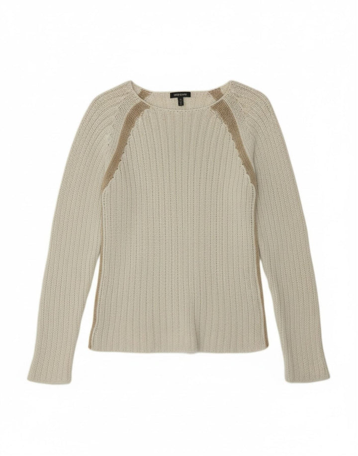 Killer Loop Womens Boat Neck Jumper Sweater UK 10 Small White Striped