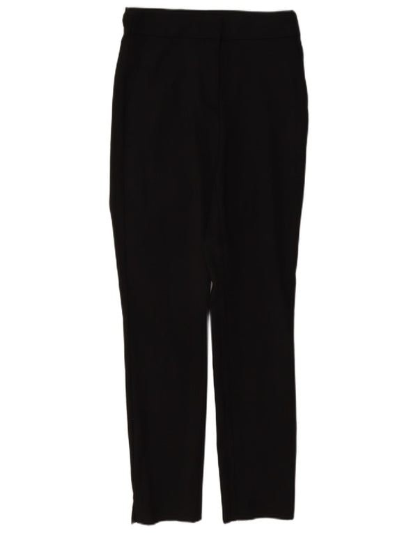 Zara Womens Slim Chino Trousers XS W24 L27 Black Cotton