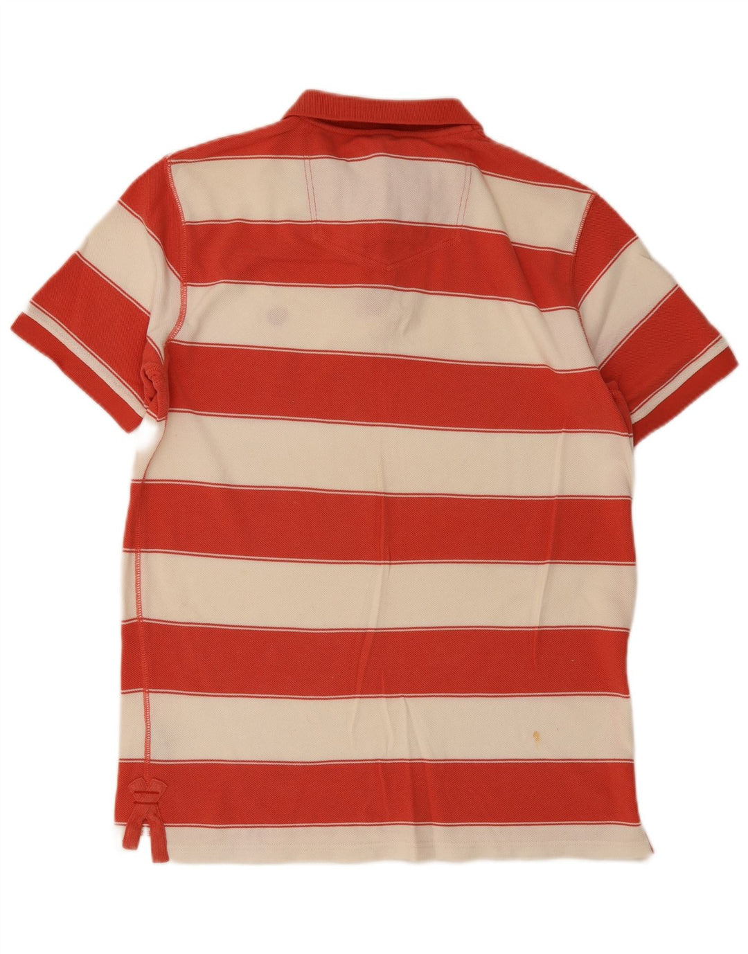 Fat Face Mens Polo Shirt Large Red Striped Cotton