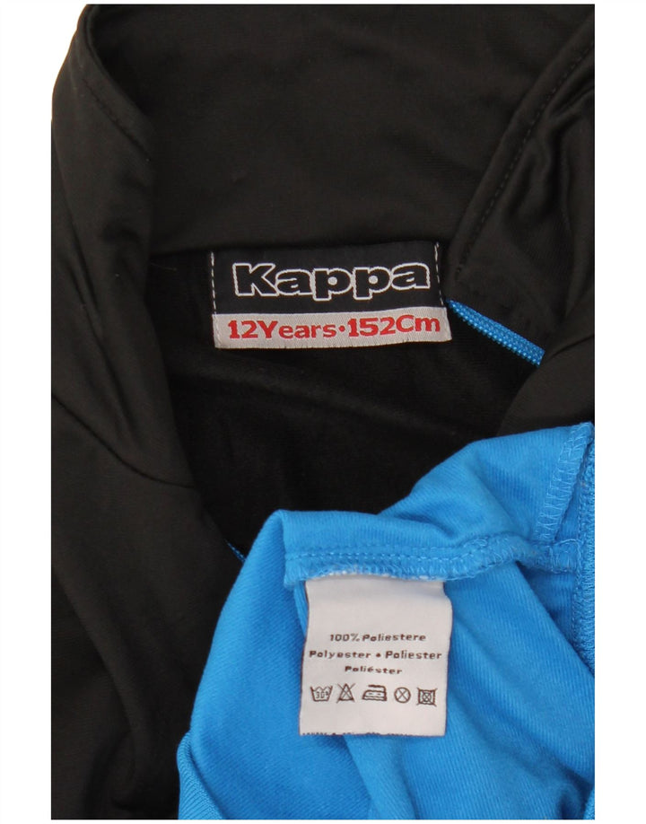 KAPPA Boys Tracksuit Top Jacket 11-12 Years Blue Colourblock Polyester