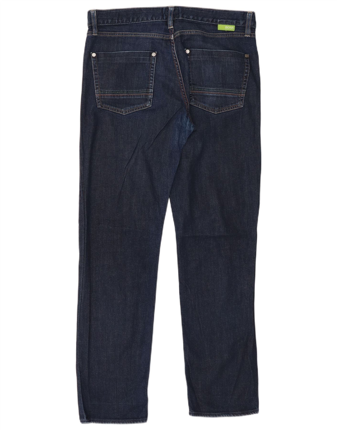 Hugo Boss Mens Straight Jeans W34 L32 Navy Blue