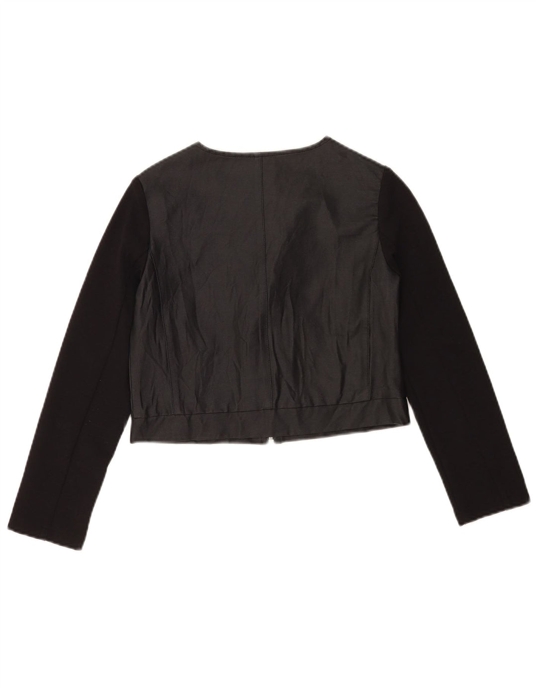 Please Girls Crop Bomber Jacket 11-12 Years Black Viscose