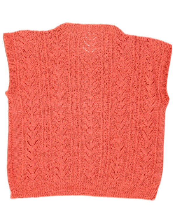 VINTAGE Womens Vest Tank Top UK 12 Medium Pink