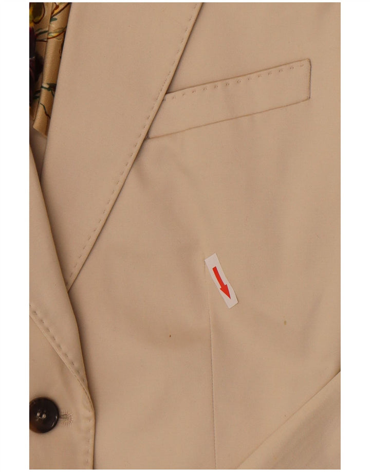 Dolce & Gabbana Womens 2 Button Blazer Jacket IT 46 Large Beige Classic