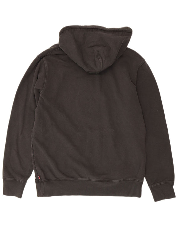 Levi's Mens Standard Graphic Hoodie Jumper Medium Black Cotton