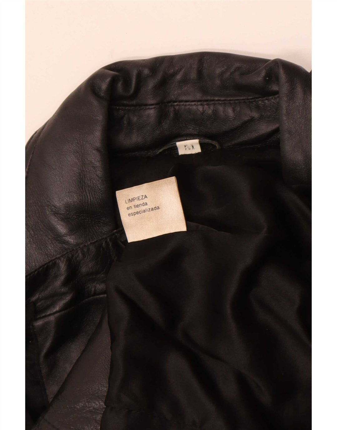 Vintage Womens 3 Button Leather Blazer Jacket UK 12 Medium Black