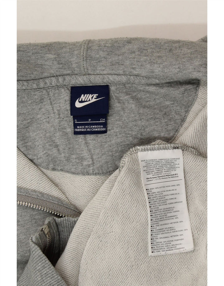 NIKE Mens Zip Hoodie Sweater Small Grey Cotton Vintage Nike and Second-Hand Nike from Messina Hembry 
