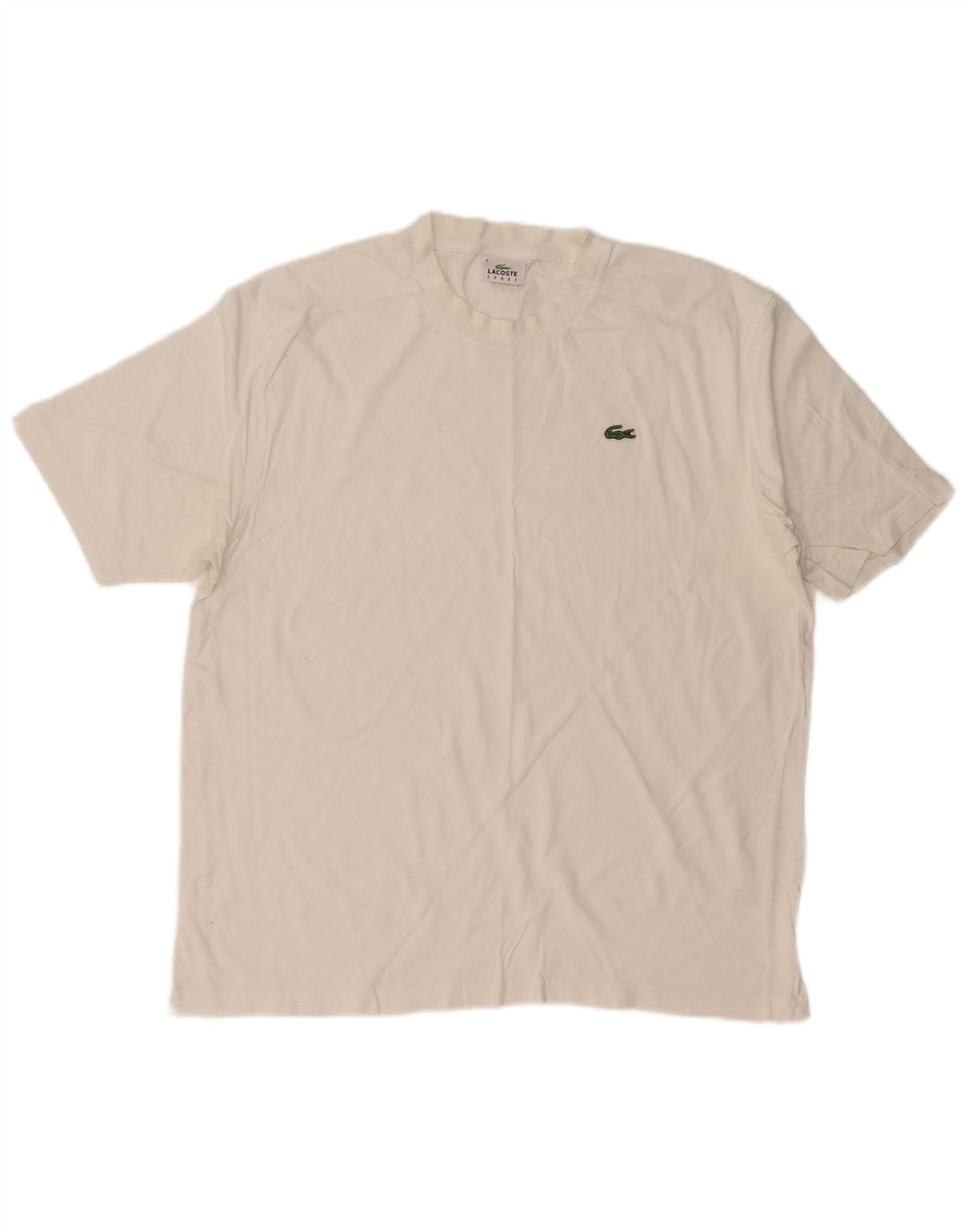 LACOSTE Mens T-Shirt Top Size 6 XL White Cotton
