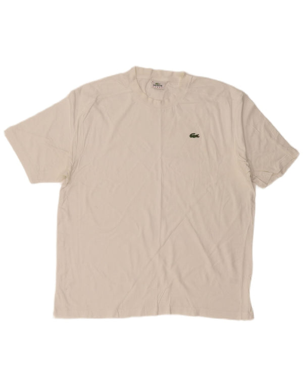 LACOSTE Mens T-Shirt Top Size 6 XL White Cotton