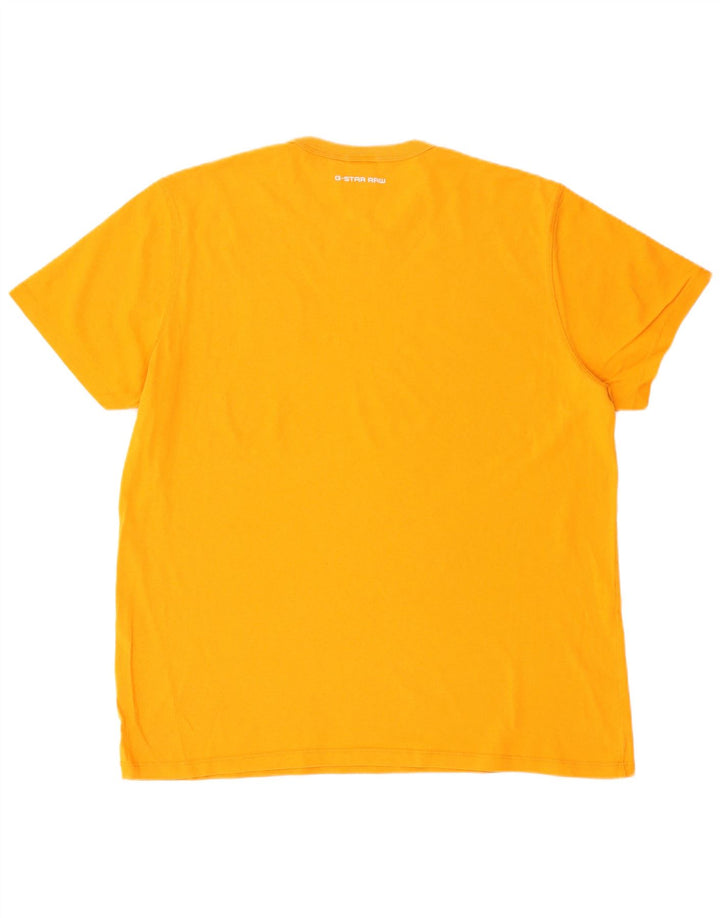 G-STAR Mens T-Shirt Top XL Orange