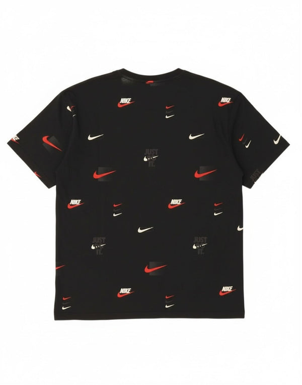 Nike Mens Loose Fit Graphic T-Shirt Top Large Black Cotton