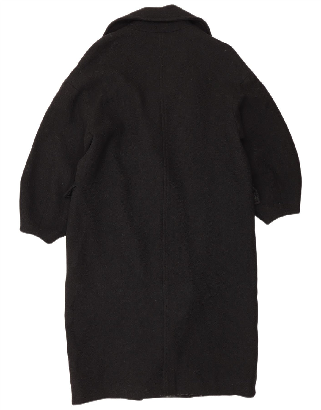 Zara Womens Oversized Overcoat UK 10 Small Black Wool