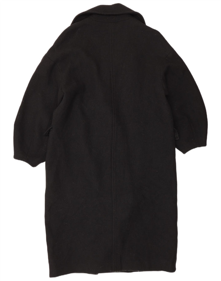 Zara Womens Oversized Overcoat UK 10 Small Black Wool