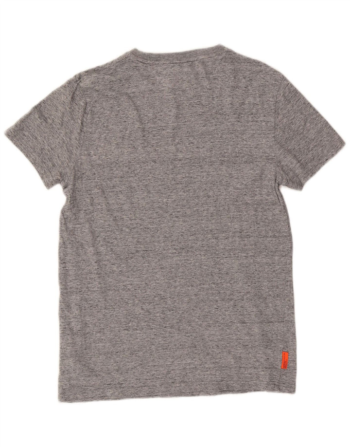 Superdry Mens T-Shirt Top Medium Grey Flecked Cotton