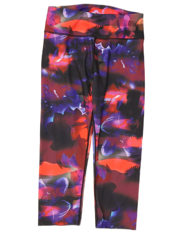 FILA Womens Capri Leggings UK 14 Large  Multicoloured Floral Polyester