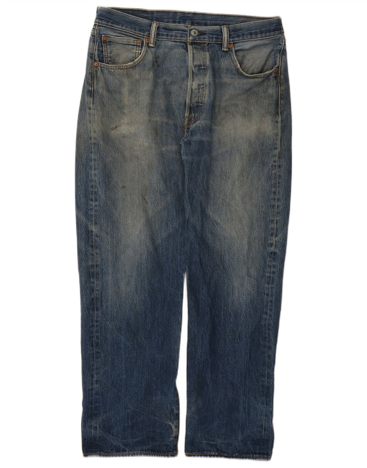 Levi's Mens 501 Straight Jeans W36 L29 Blue Cotton