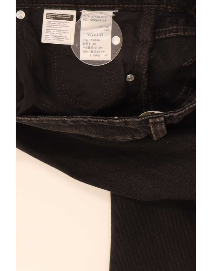 Levi's Womens Wide Leg Jeans W24 L32 Black
