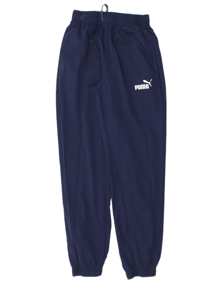 PUMA Mens Tracksuit Trousers Joggers Small  Navy Blue Polyester