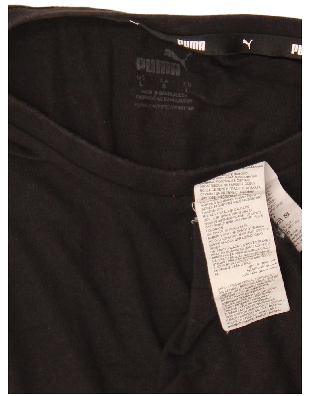 PUMA Mens Graphic T-Shirt Top Large Black