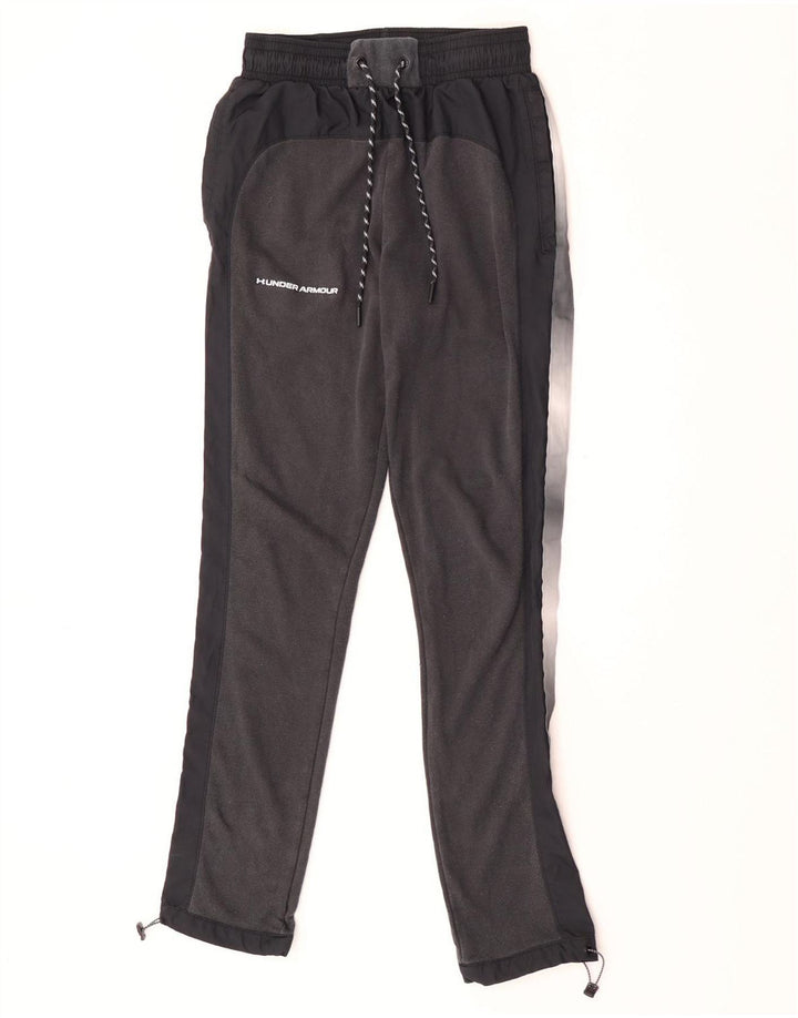 Under Armour Mens Tracksuit Trousers Small  Grey Colourblock Cotton