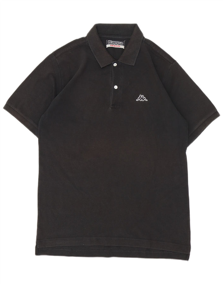 Kappa Mens Polo Shirt Medium Black Cotton