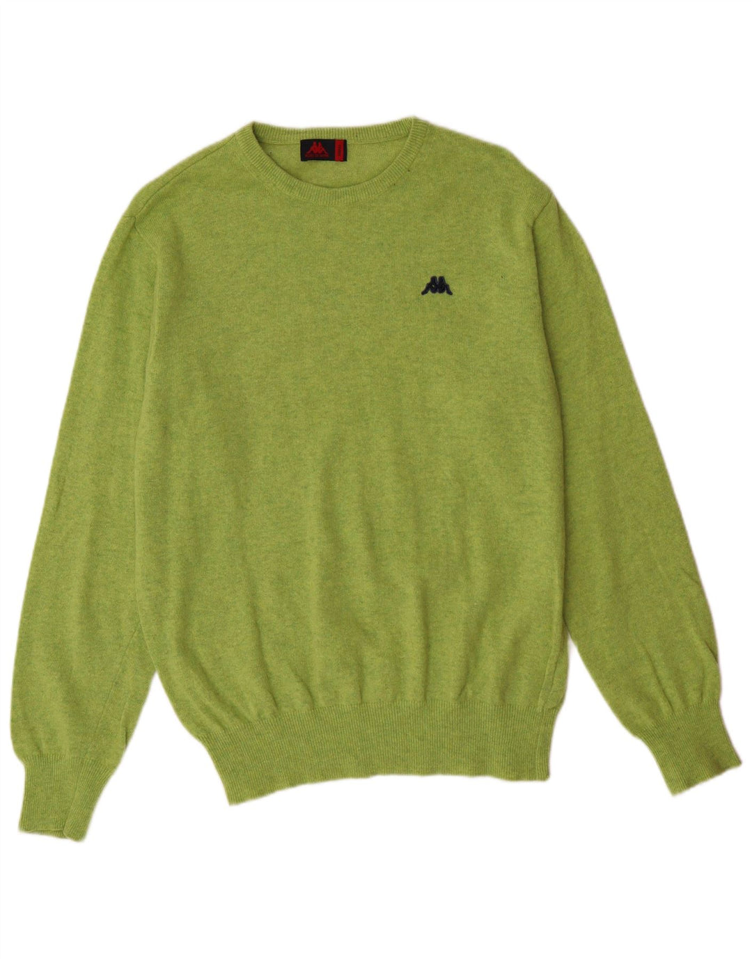 KAPPA Mens Crew Neck Jumper Sweater Small Green Lambswool