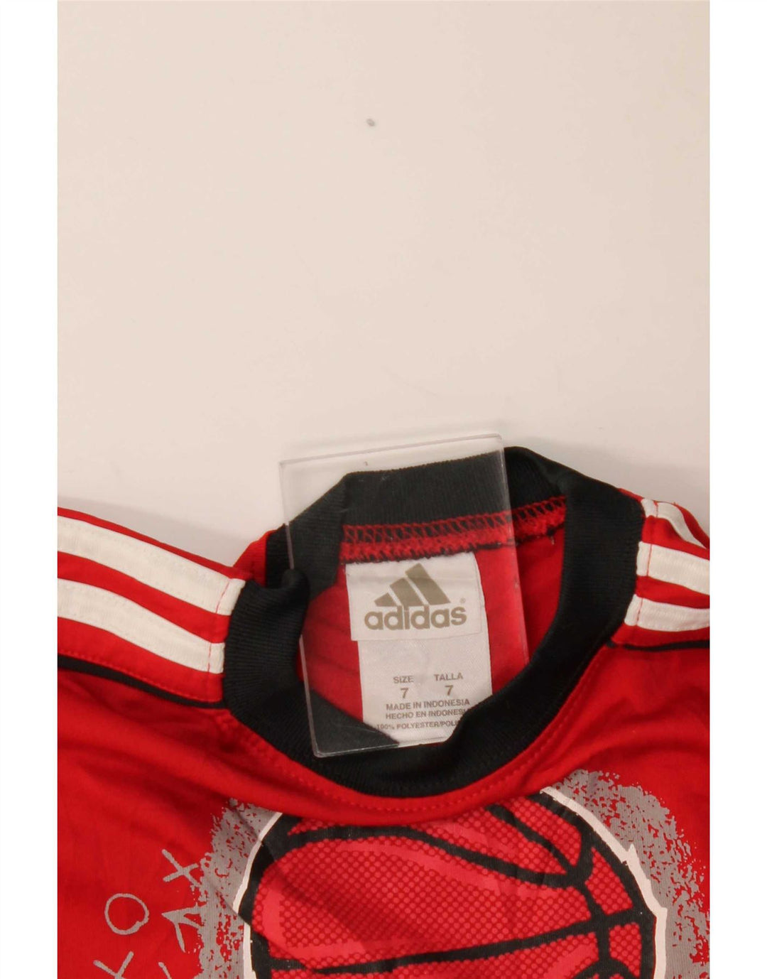 Adidas Boys Graphic Vest Top 6-7 Years Red Colourblock Polyester