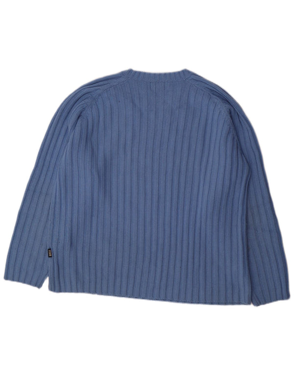 Rifle Mens Crew Neck Jumper Sweater Large Blue Acrylic