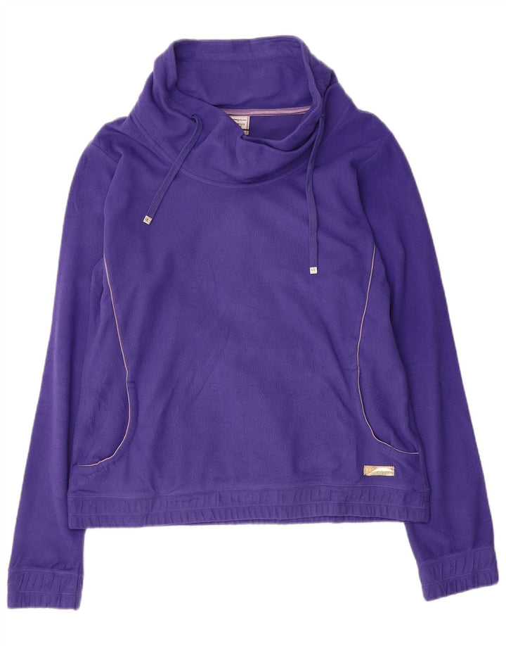 CHAMPION Womens Fleece Jumper UK 16 Large Purple Polyester