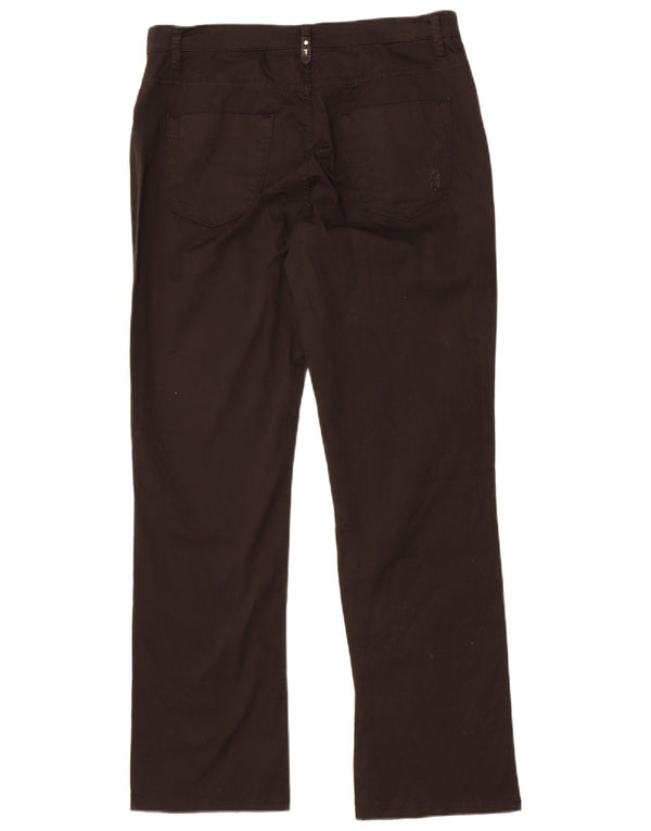 Trussardi Womens Straight Casual Trousers W32 L29 Black Cotton