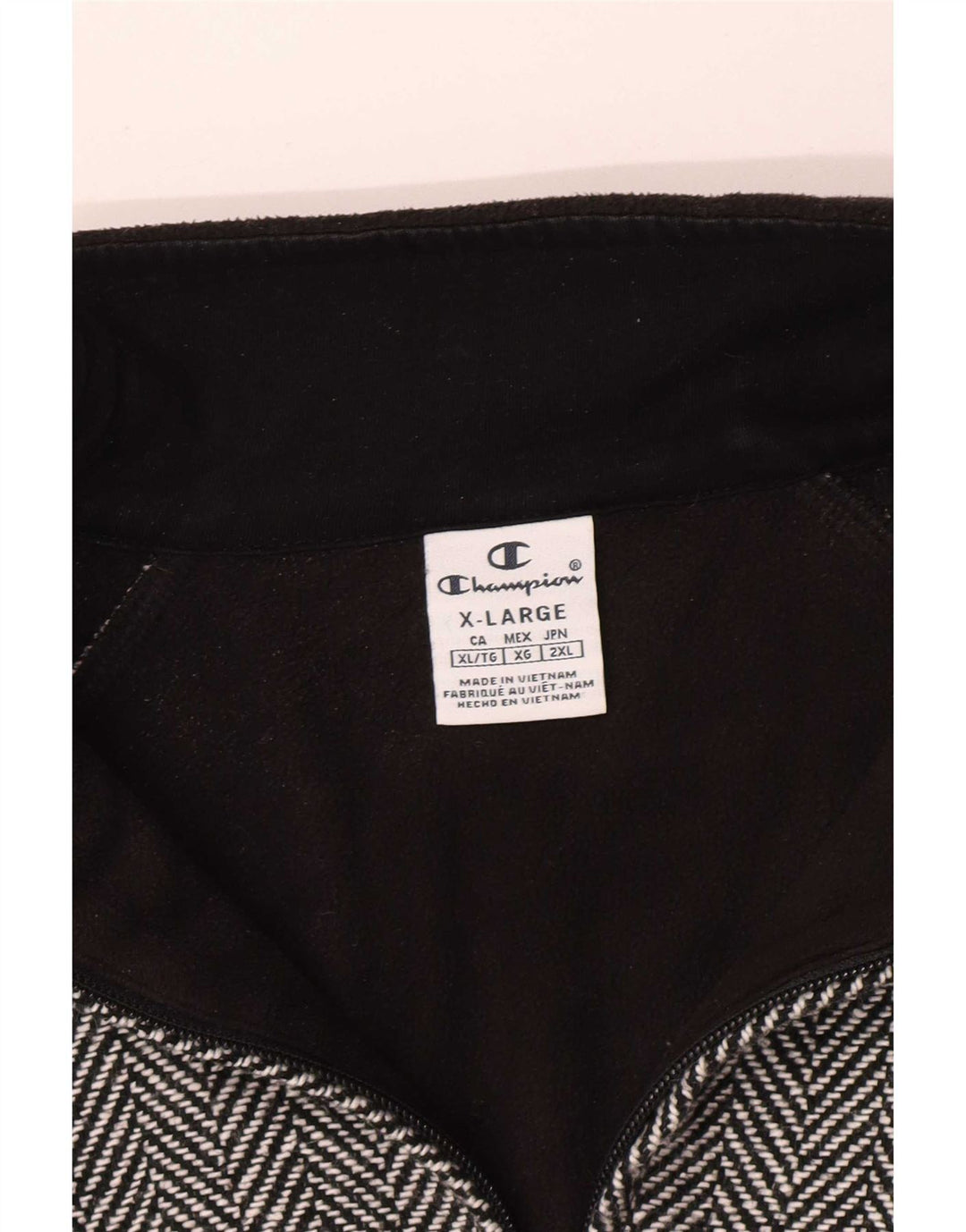 Champion Womens Bomber Jacket UK 18 XL Black Herringbone