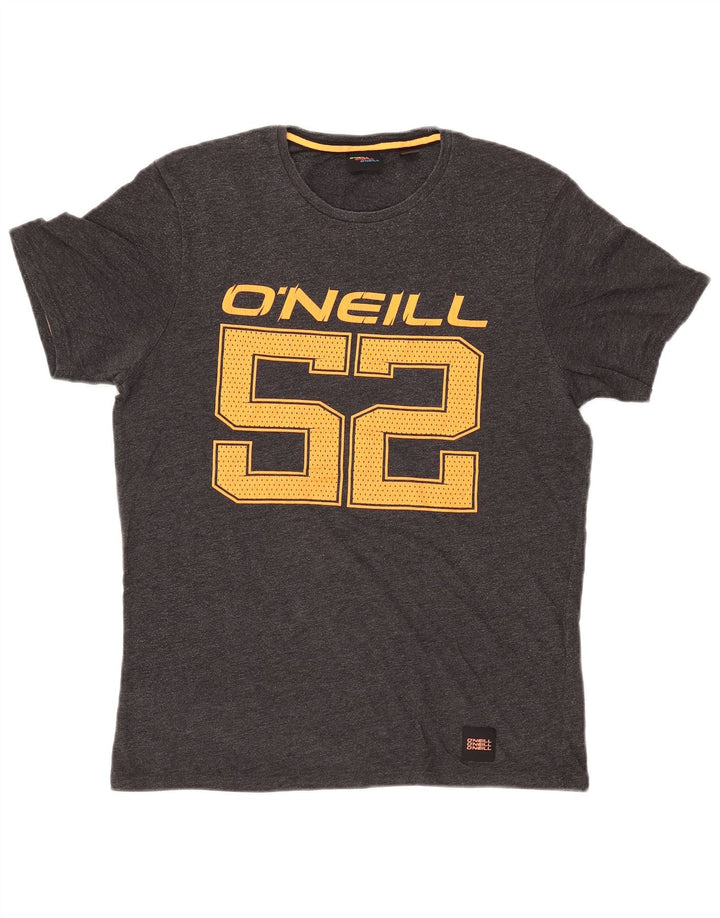 O'NEILL Mens Graphic T-Shirt Top Medium Grey Cotton