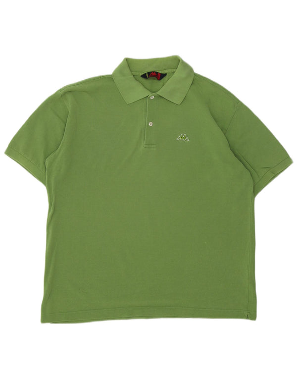 Kappa Mens Polo Shirt Large Green Cotton