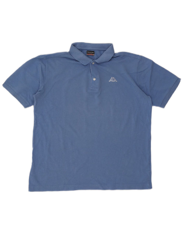 Kappa Mens Polo Shirt Medium Blue Cotton