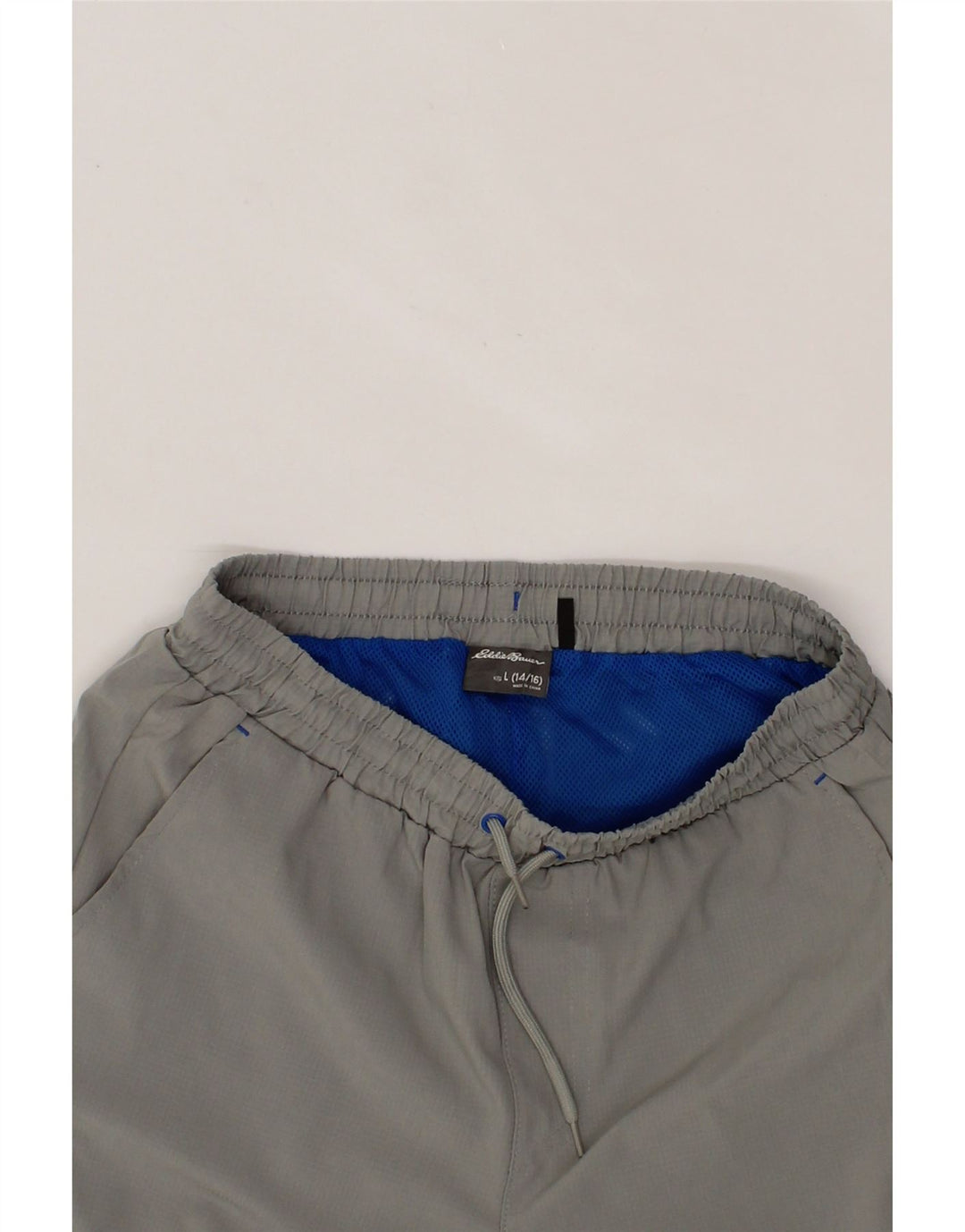 EDDIE BAUER Boys Sport Shorts 14-15 Years Large  Grey Polyester Vintage Eddie Bauer and Second-Hand Eddie Bauer from Messina Hembry 