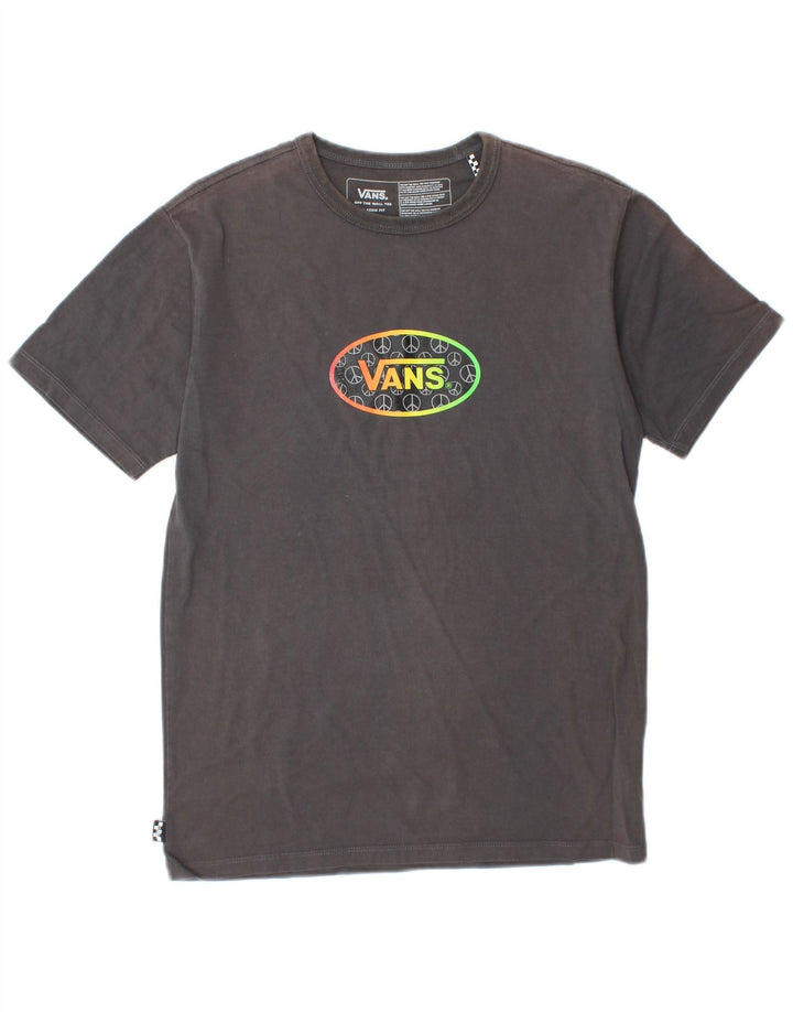 VANS Mens Classic Fit Graphic T-Shirt Top Small Grey Cotton