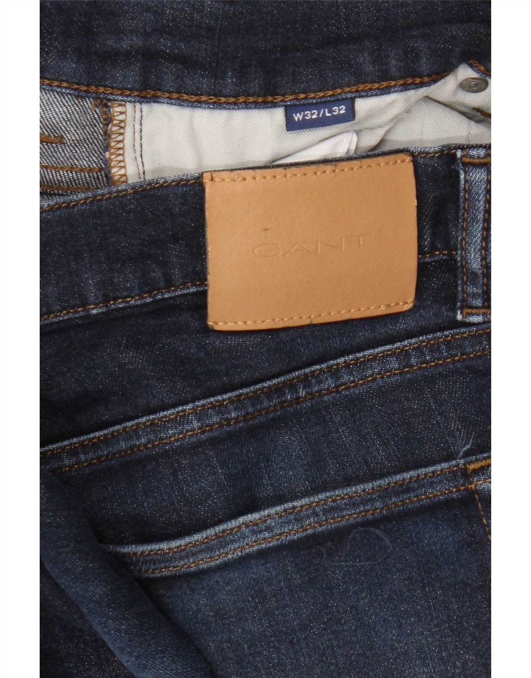 Gant Mens Slim Jeans W32 L32 Navy Blue Cotton