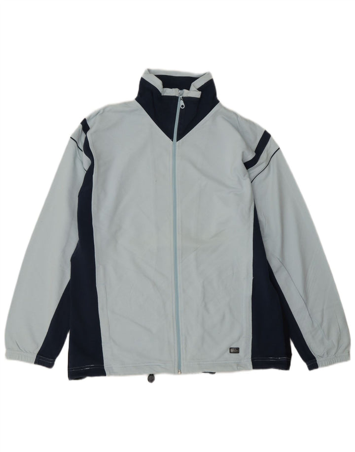 ASICS Mens Tracksuit Top Jacket Medium Blue Colourblock