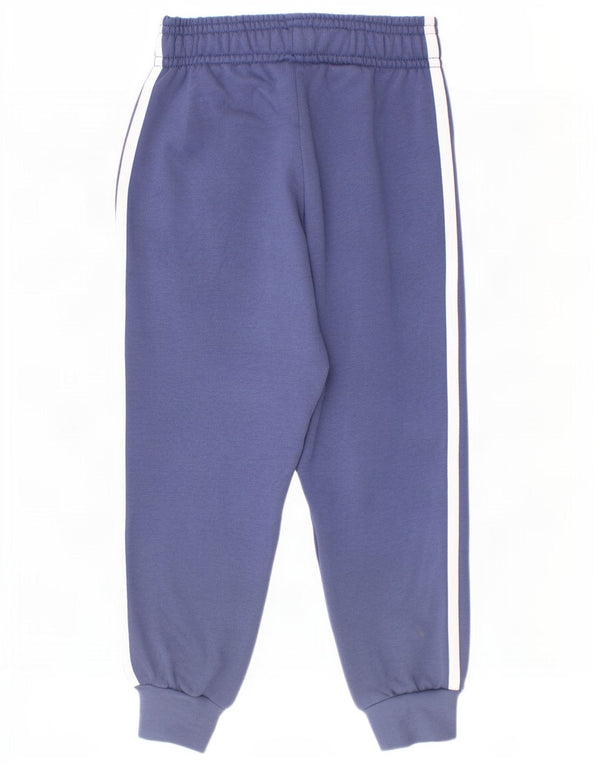 Adidas Boys Tracksuit Trousers Joggers 5-6 Years Navy Blue Cotton