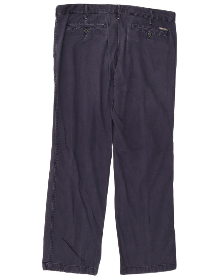 EDDIE BAUER Mens Straight Chino Trousers W38 L32 Navy Blue