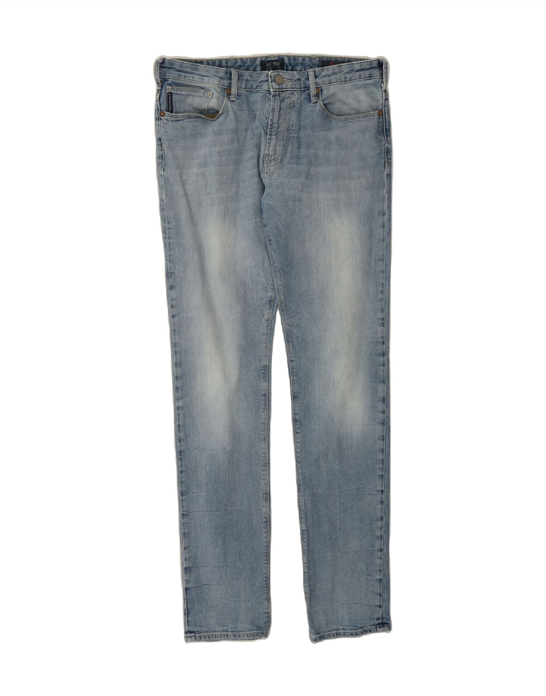 ARMANI Womens Slim Jeans W31 L34 Blue Cotton Vintage Armani and Second-Hand Armani from Messina Hembry 