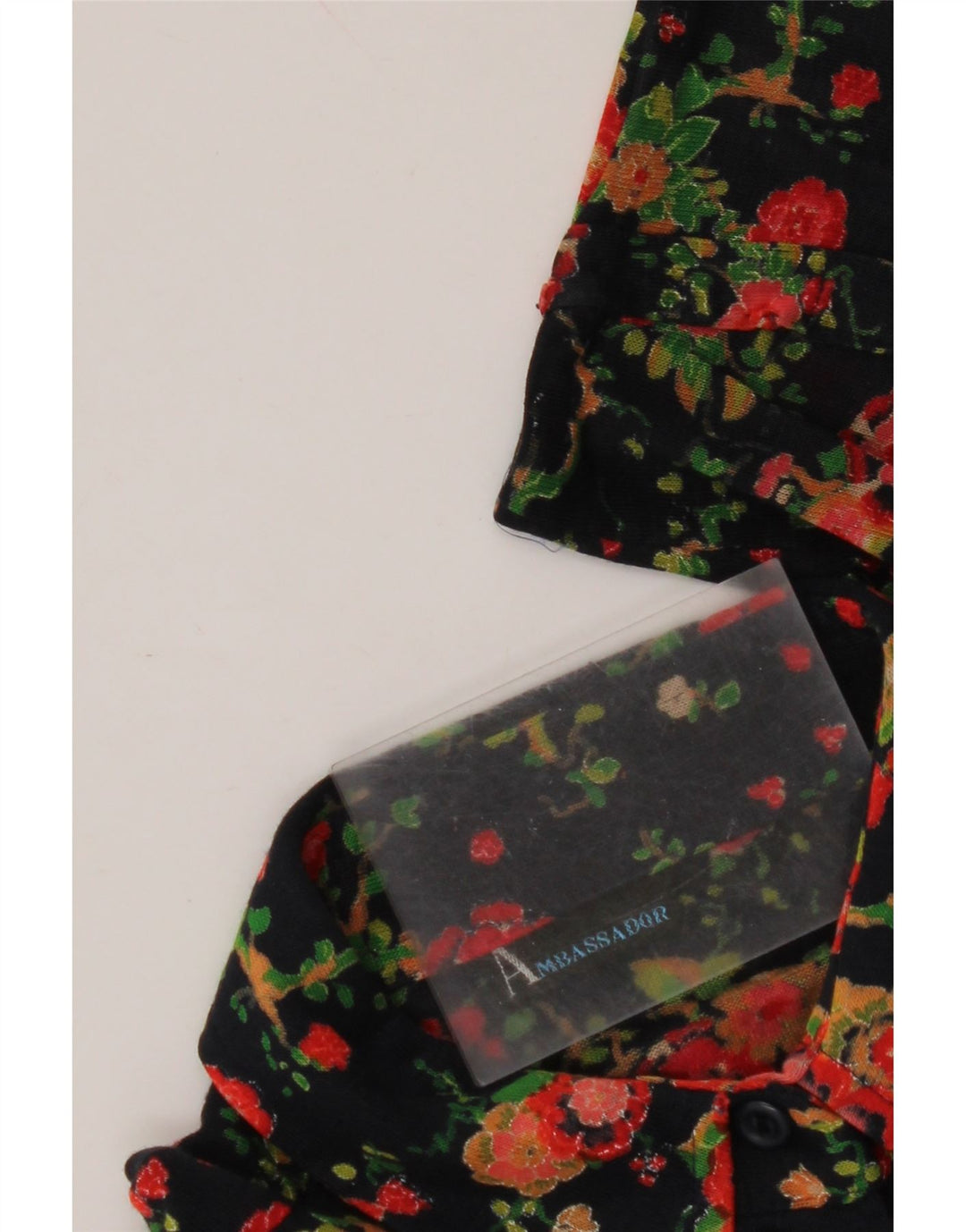 AMBASSADOR Womens Shirt UK 10 Small Navy Blue Floral