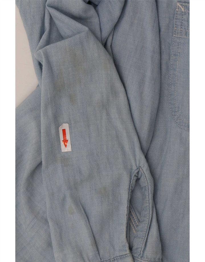 Carhartt Mens Regular Fit Shirt Medium Blue Cotton